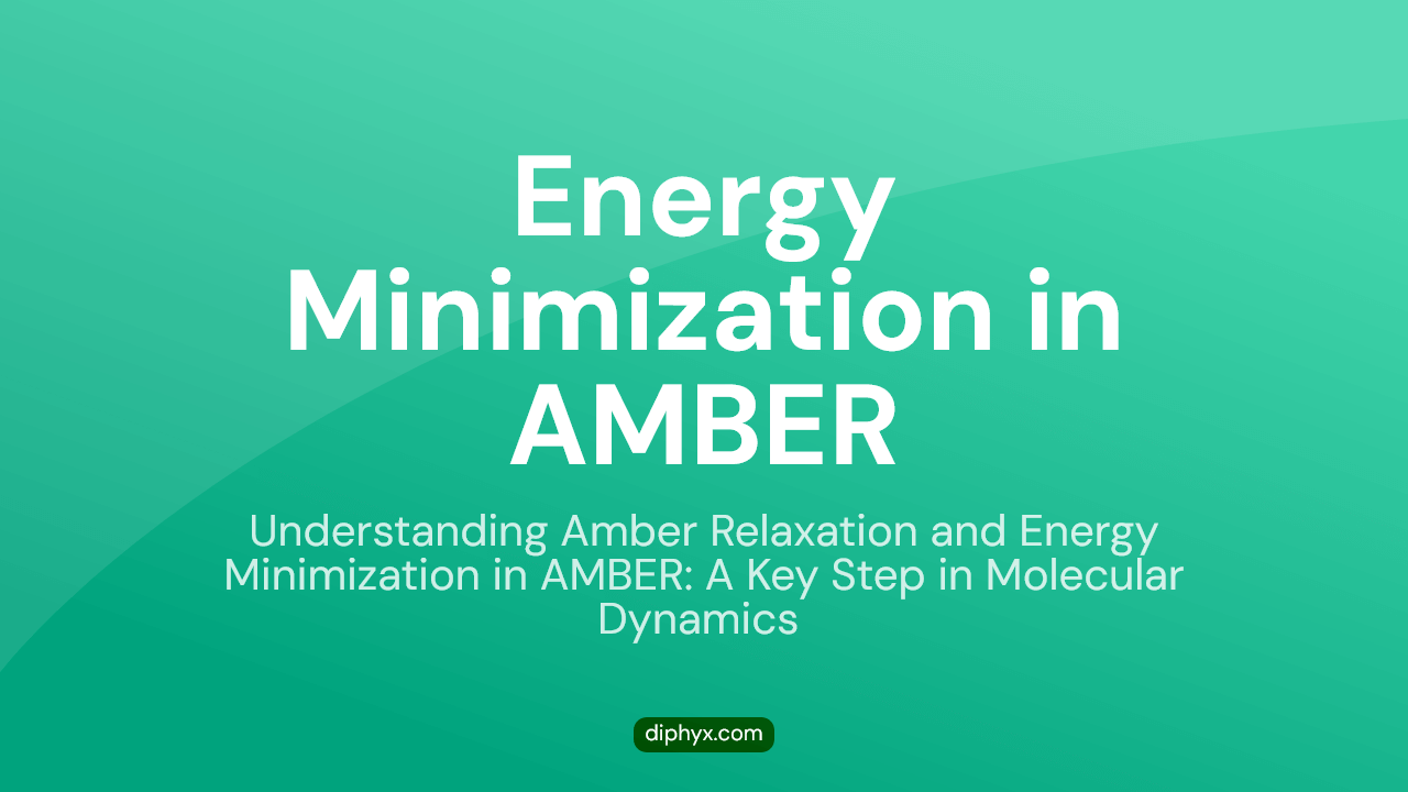 Energy Minimization in AMBER